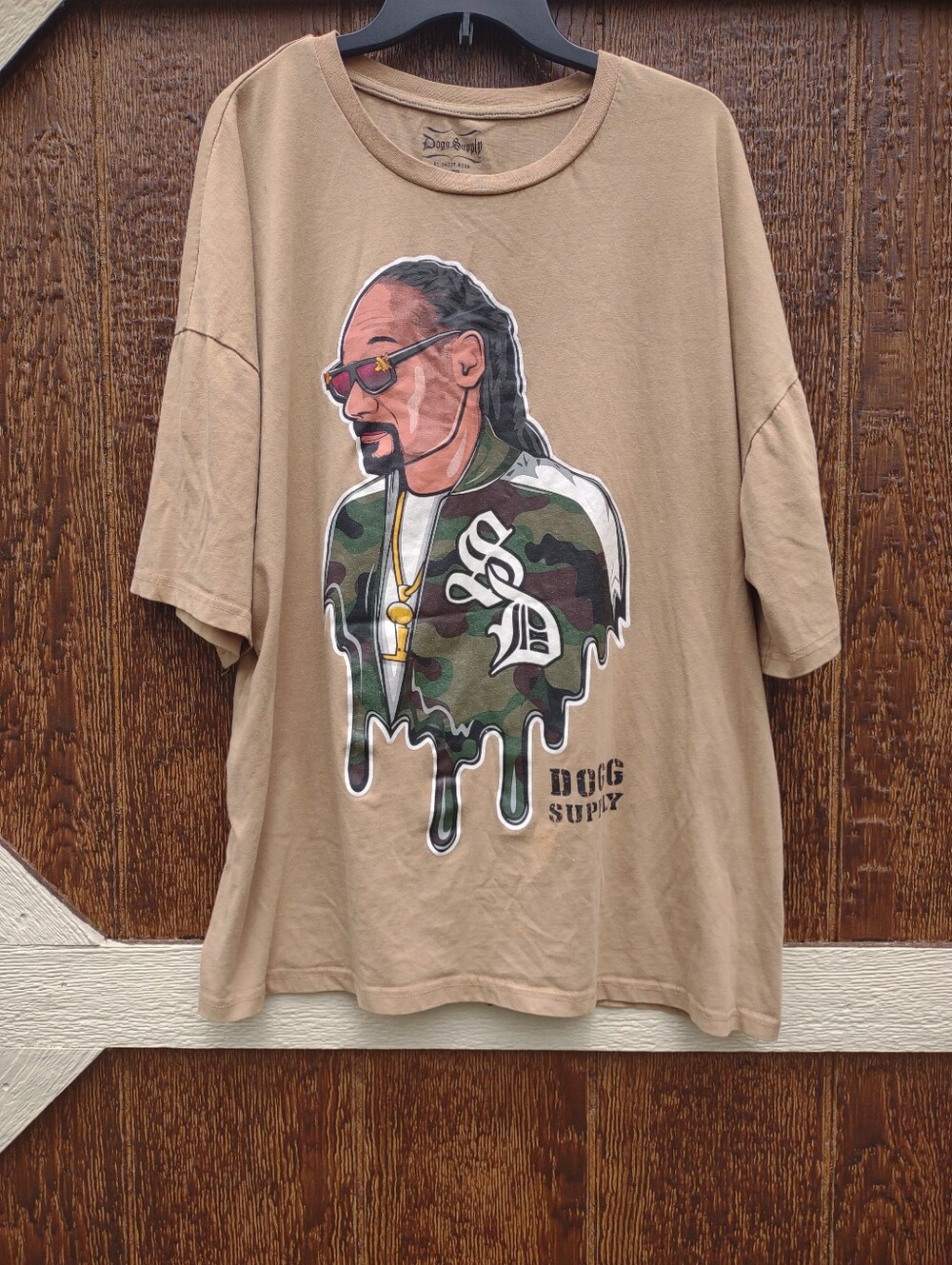 Dogg Supply Tan Snoop Dogg Graphic Short Sleeve T-Shirt Size XL